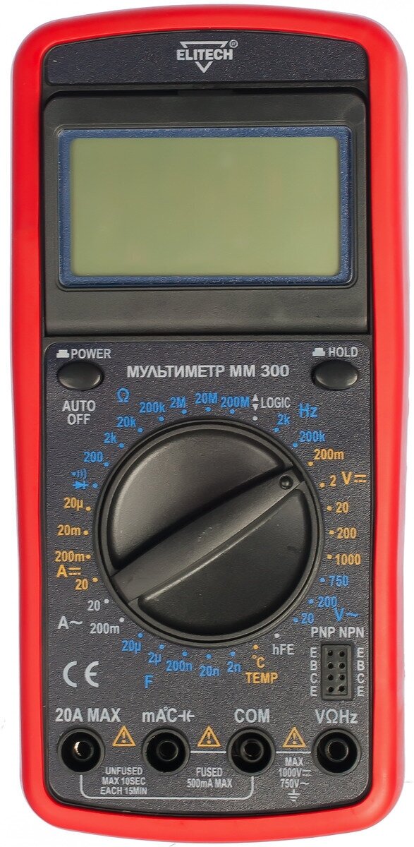 Мультиметр Elitech ММ 300 (арт. 182087) №1113