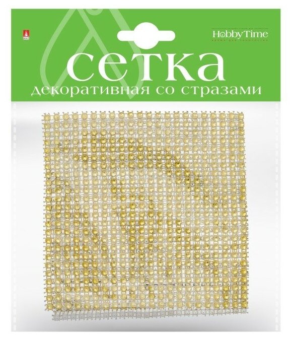 Сетка декоративная со стразами, 2 ШТ, 12*12 СМ, 2 вида