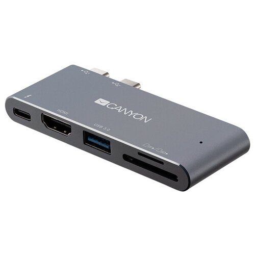 USB Hub Canyon DS-5 5 портов (Thunderbolt 3, USB 3.0, HDMI, SD, TF)