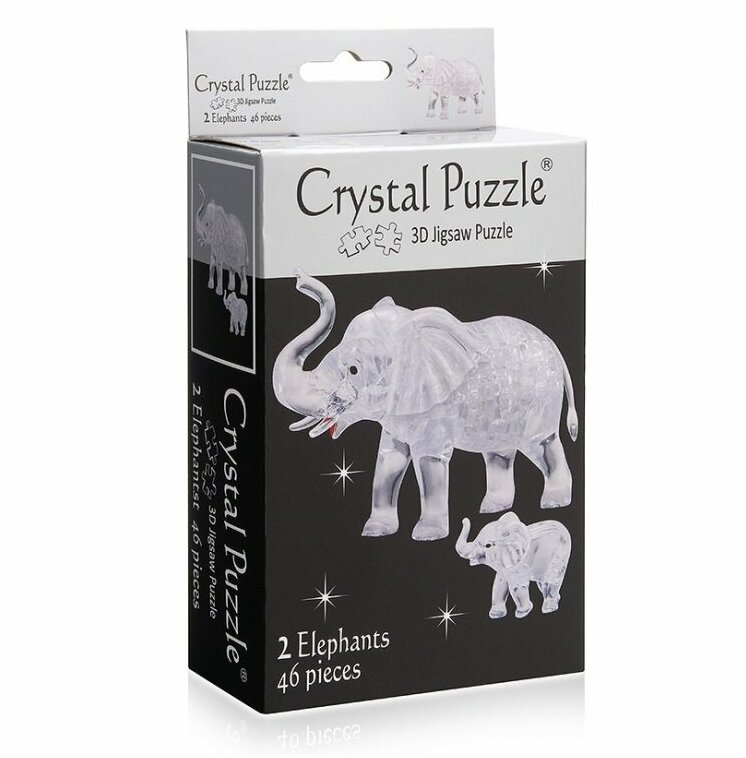 3D головоломка Два слона (90235) Crystal Puzzle - фото №12