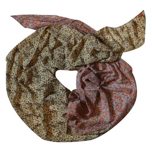 фото Шарф-ромбы оланж ассорти(комбинированный из двух ромбов), зеленый/оранжевый