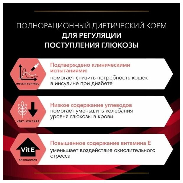 Pro Plan DM влажный, консервированный, корм для кошек, при сахарном диабете, паштет 6 штук по 195 грамм - фотография № 5