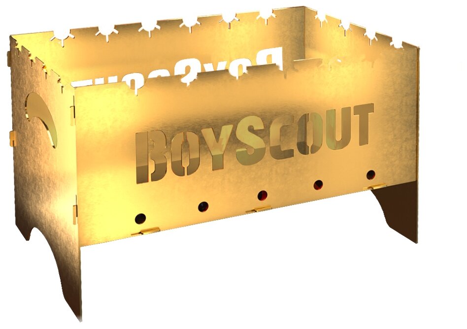 Мангал BOYSCOUT 500х300х300 мм, складной GOLD, с сумкой - фотография № 2