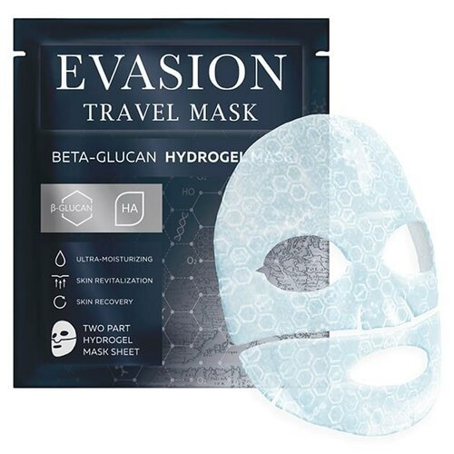 evasion маска travel mask beta glucan гидрогелевая с b глюканом 30 мл Evasion маска Evasion Travel Mask Beta-Glucan Hydrogel mask гидрогелевая матрица для лица, 30 г, 30 мл