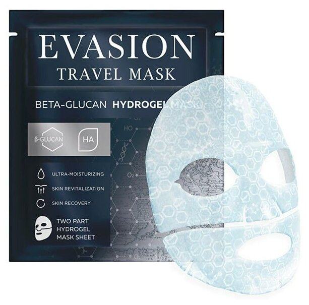 Evasion маска Evasion Travel Mask Beta-Glucan Hydrogel mask гидрогелевая матрица для лица, 30 г, 30 мл