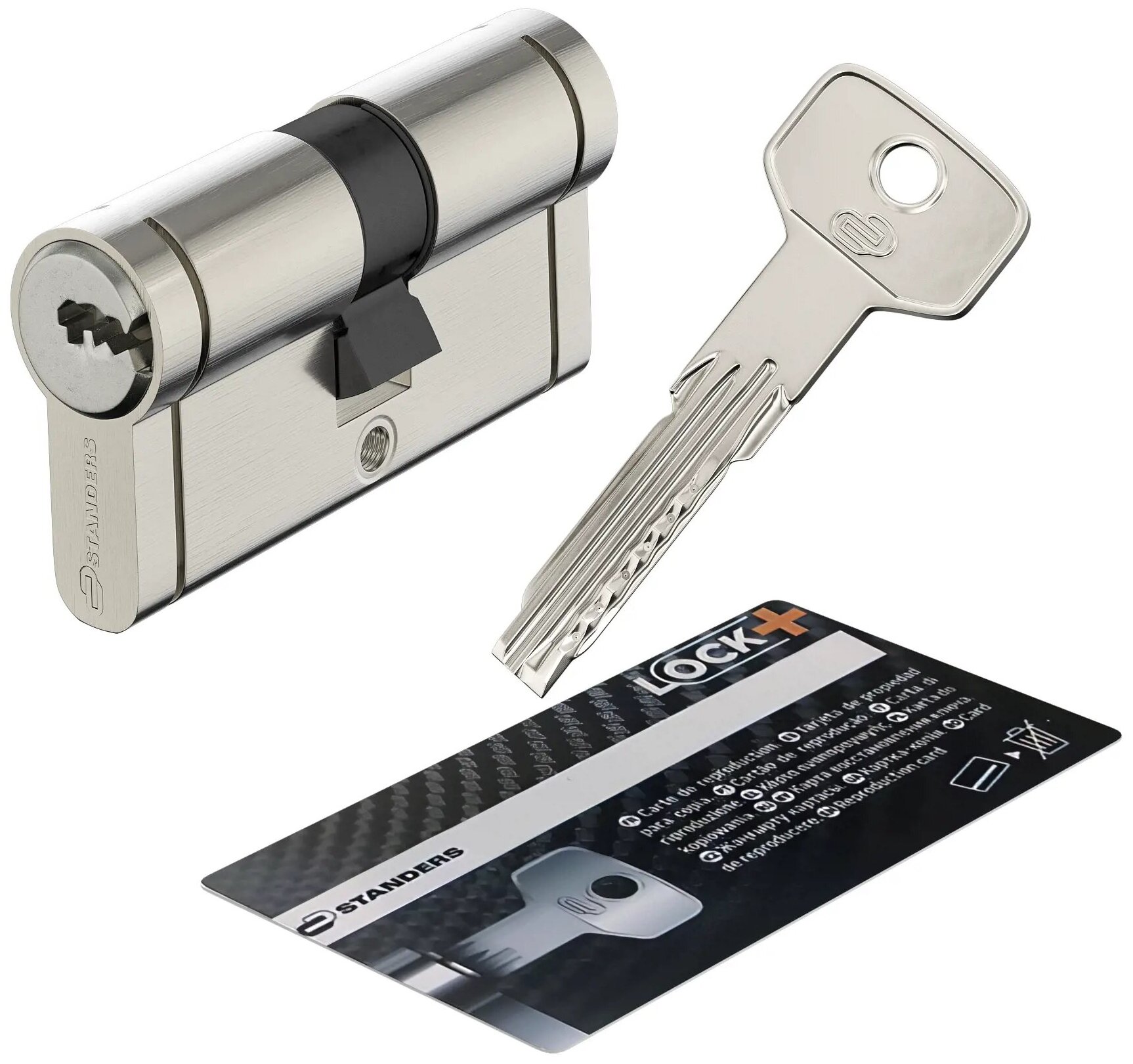 Цилиндр Standers 00712761 30x30 мм ключ/ключ цвет никель