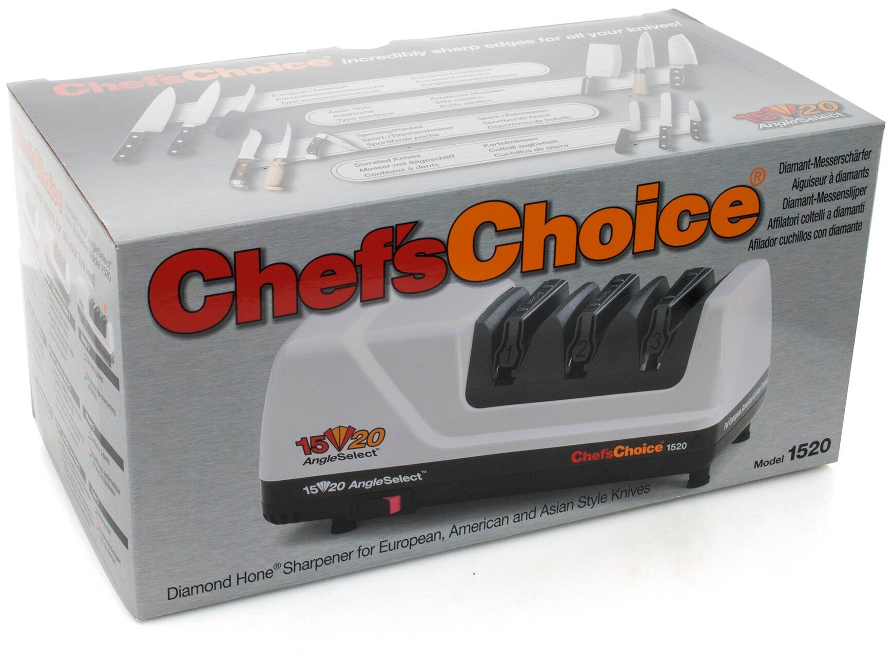 Электрическая точилка Chef's Choice CC1520W, с алмазным покрытием, белый - фотография № 4