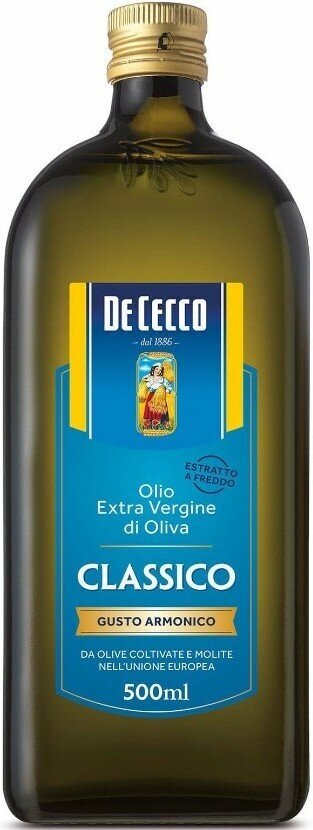 Оливковое масло De Cecco, CLASSICO, нерафинированное высшего качества (Extra Virgin), ст/б, 500 мл