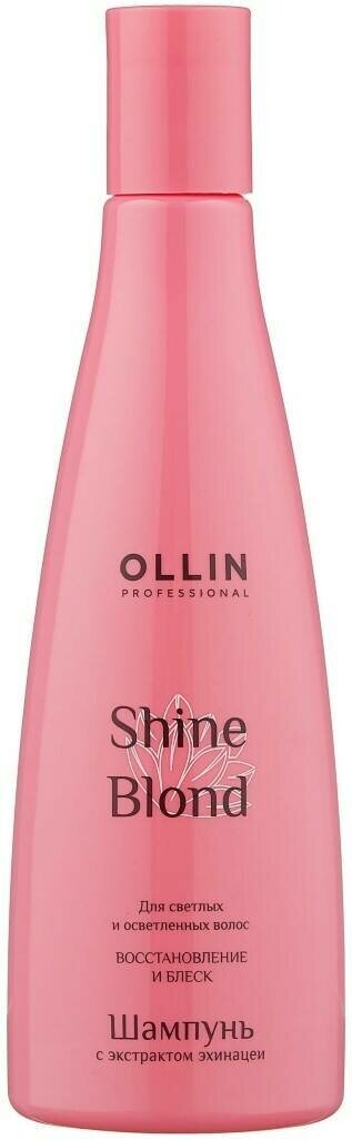 OLLIN Professional шампунь Shine Blond восстановление и блеск для светлых и осветленных волос с экстрактом эхинацеи, 300 мл