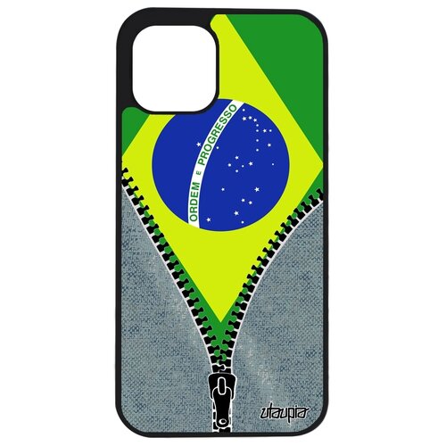 фото Чехол на смартфон apple iphone 12, "флаг бразилии на молнии" патриот туризм utaupia