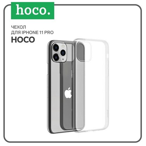 Чехол ТероПром 7687091 Hoco, для iPhone 11 Pro, полиуретан (TPU), толщина 0.8 мм, прозрачный hoco чехол hoco для iphone 12 12 pro полиуретан tpu толщина 0 8 мм анти износ прозрачный