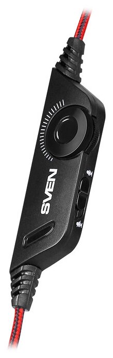 Гарнитура игровая Sven AP-U990MV, для компьютера и игровых консолей, мониторные, черный / красный
