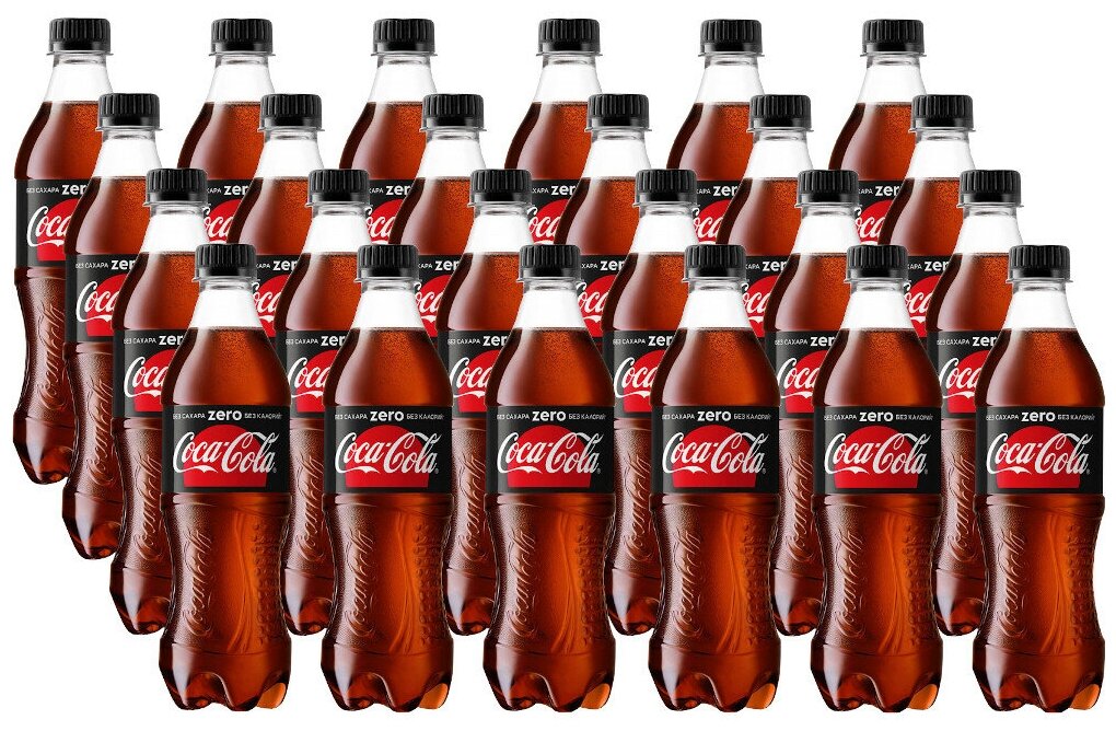 Газированный напиток Coca-Cola Zero, 0.5 л, 24 шт. - фотография № 1