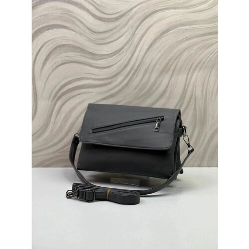 фото Сумка женская кросс-боди через плечо черная экокожа нет бренда