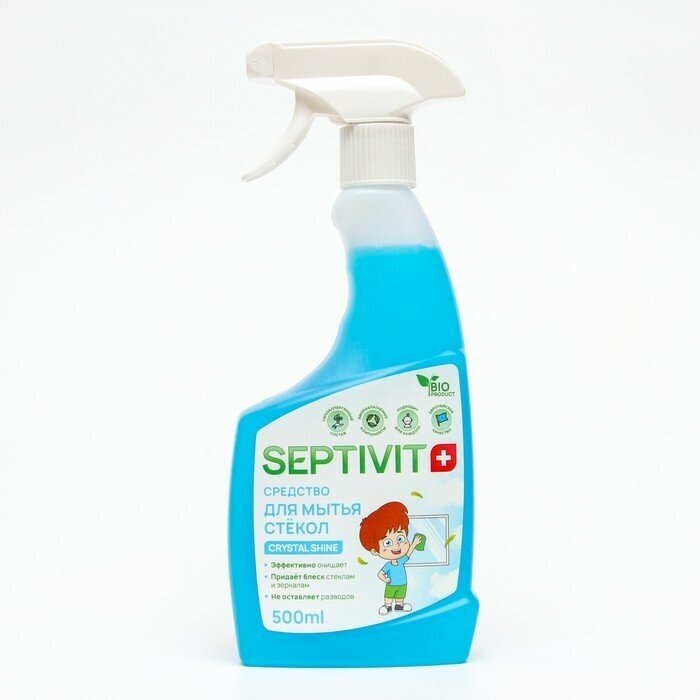 SEPTIVIT Средство для стёкол SEPTIVIT "CRYSTAL SHINE", 500 мл