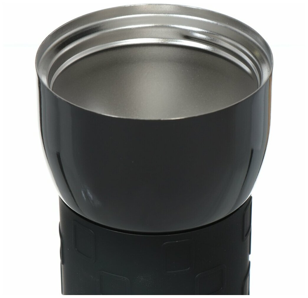 Термокружка нержавеющая сталь, пластик, 0.42 л, Daniks, черный глянец, XG-8078-426C - фотография № 2
