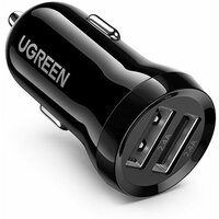 Автомобильное зарядное устройство UGREEN ED018 (50875) Dual USB Car Charger с двумя разъемами USB-A. Цвет: черный