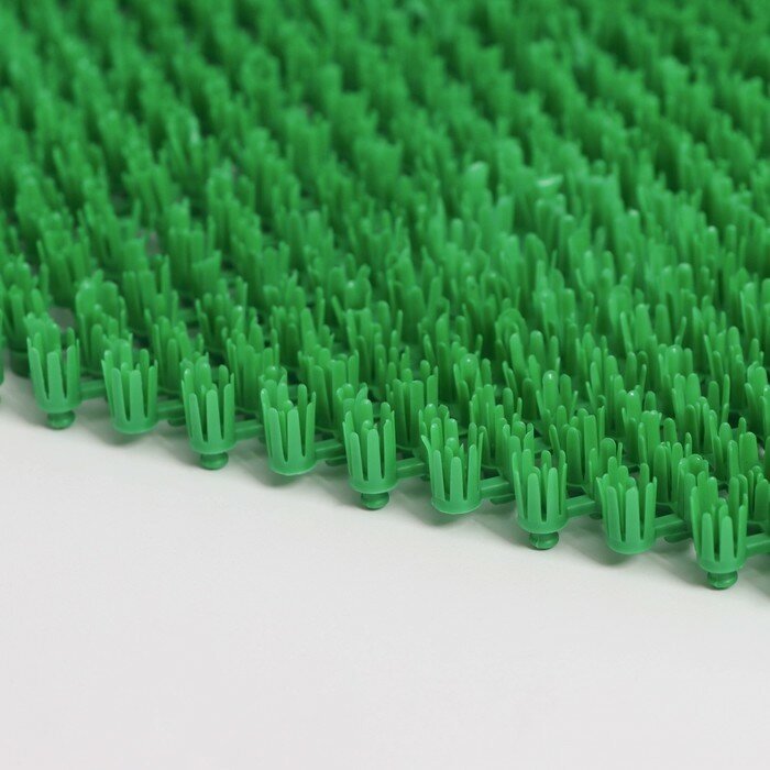 Коврик придверный пластмассовый "Gras", 41х54 см, цвет зеленый - фотография № 6