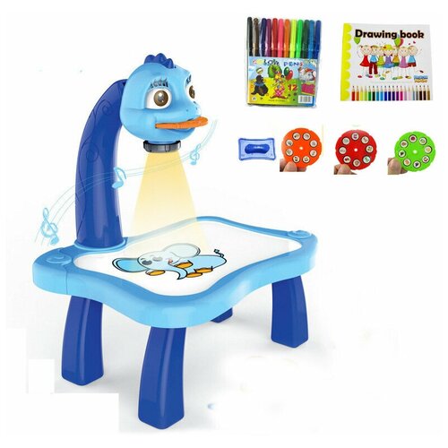 фото Детский проектор для рисования со столиком "projector painting" (синий) нет