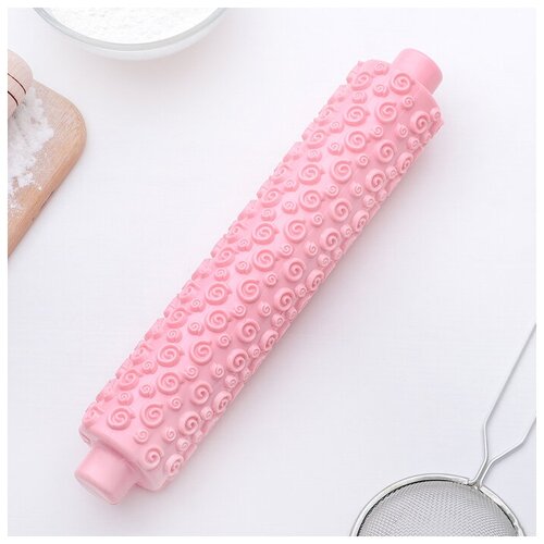 Скалка кондитерская фактурная Завитки 27 см 539₽