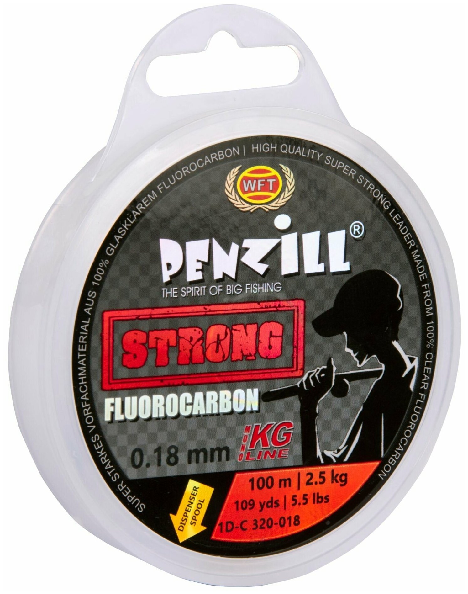 Леска флюорокарбоноваяWFT Penzill FLUOROCARBON Strong 200 м 0.18 мм 2.5 кг