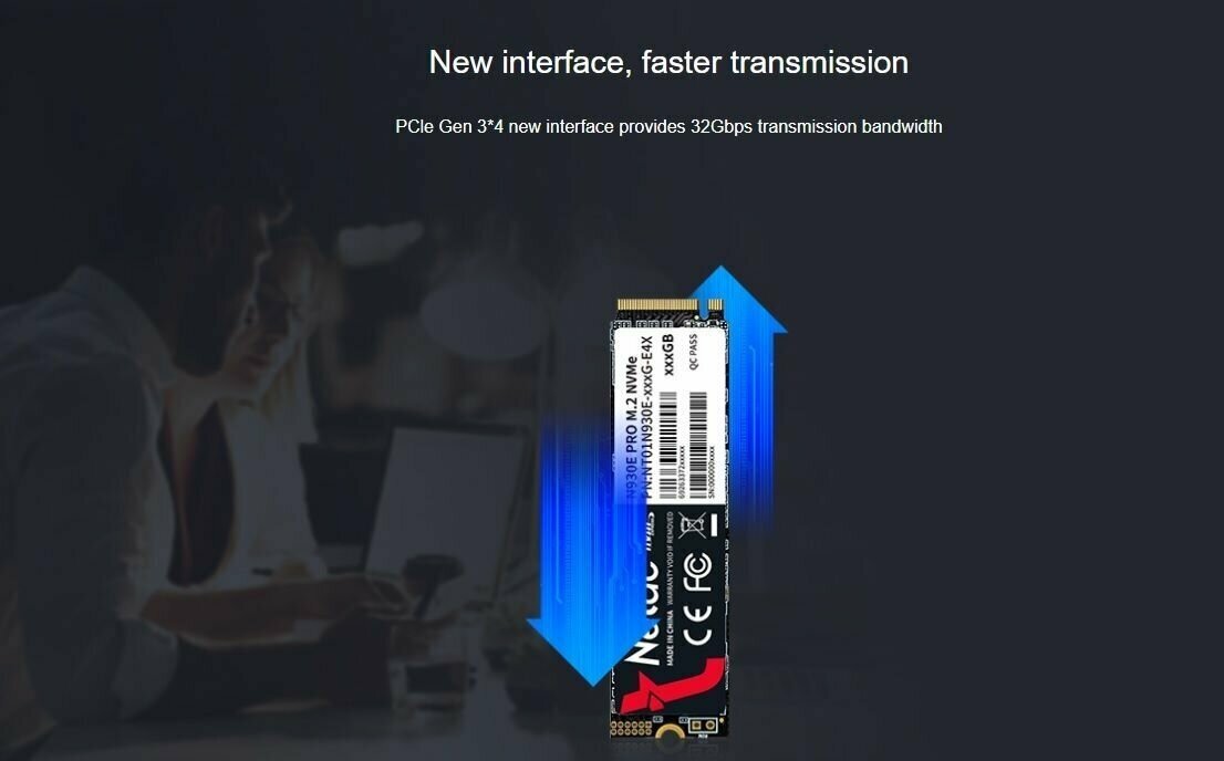Внутренний SSD-накопитель Netac N930E 512GB Pro Series M2 2280, PCIe NVMe, 3D TLC/QLC, Черный NT01N930ES-256G-E2X - фото №4