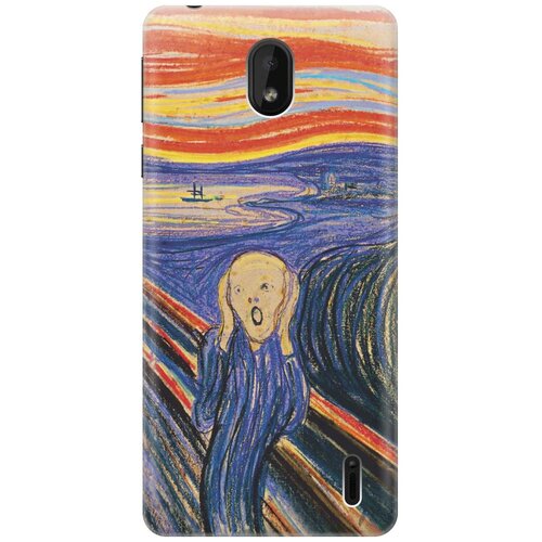 фото Gosso ультратонкий силиконовый чехол-накладка для nokia 1 plus с принтом "крик"