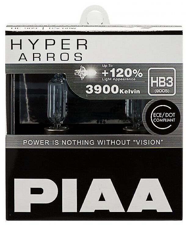 Лампы галогенные PIAA HYPER ARROS (TYPE HB3) (3900K) 60W. 2 шт.