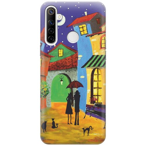 фото Re:pa чехол - накладка artcolor для realme 5 / 6i / c3 с принтом "разноцветный город"