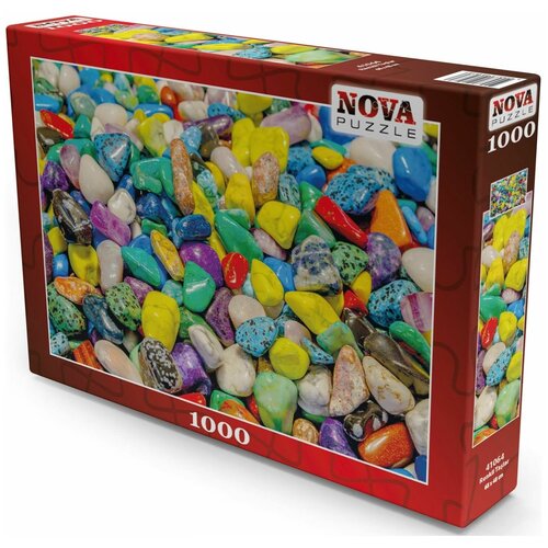 фото Пазл "разноцветные камушки" (1000 эл., 68 х 48 см.) / nova puzzle (puzmo toy), артикул nova41064