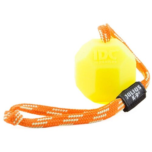 Игрушка для собак JULIUS-K9 Мяч с ручкой 6см, флуоресцентный, силикон