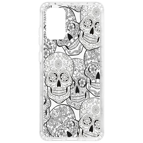фото Чехол на samsung galaxy s20 plus kruche print skull black