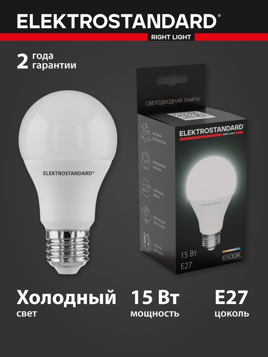 Светодиодная лампа A65 15W 6500K E27 Elektrostandard Classic LED D 15W 6500K E27 (BLE2726)