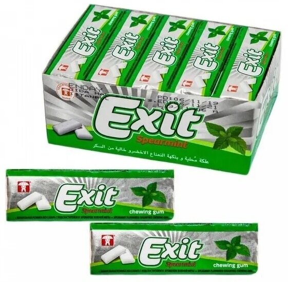 Жевательная резинка Exit без сахара 13,5 гр Мята