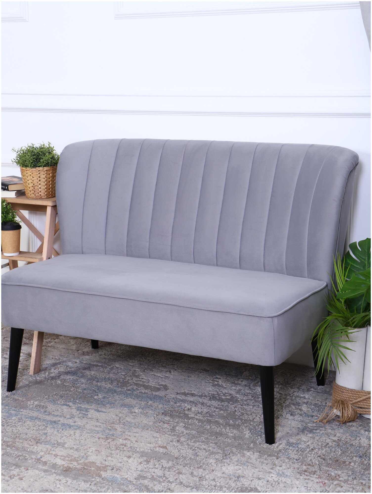 фото Диван "Донателло" антивандальный велюр. Для кухни, прихожей, салона красоты, офиса. 120х72х87 см