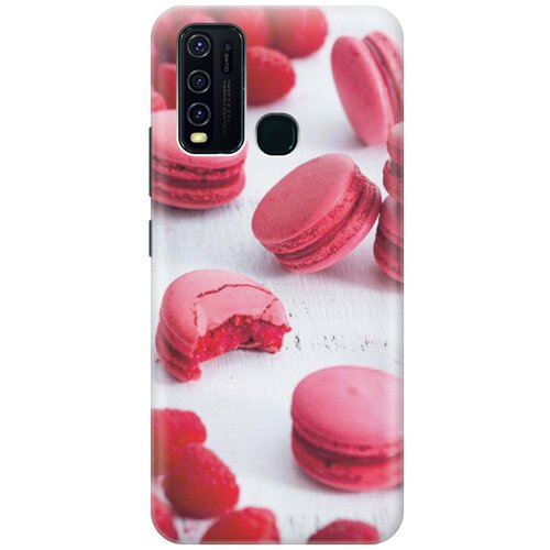 фото Cиликоновый чехол на vivo y30 / виво у30 с принтом "малиновые макаруны" gosso