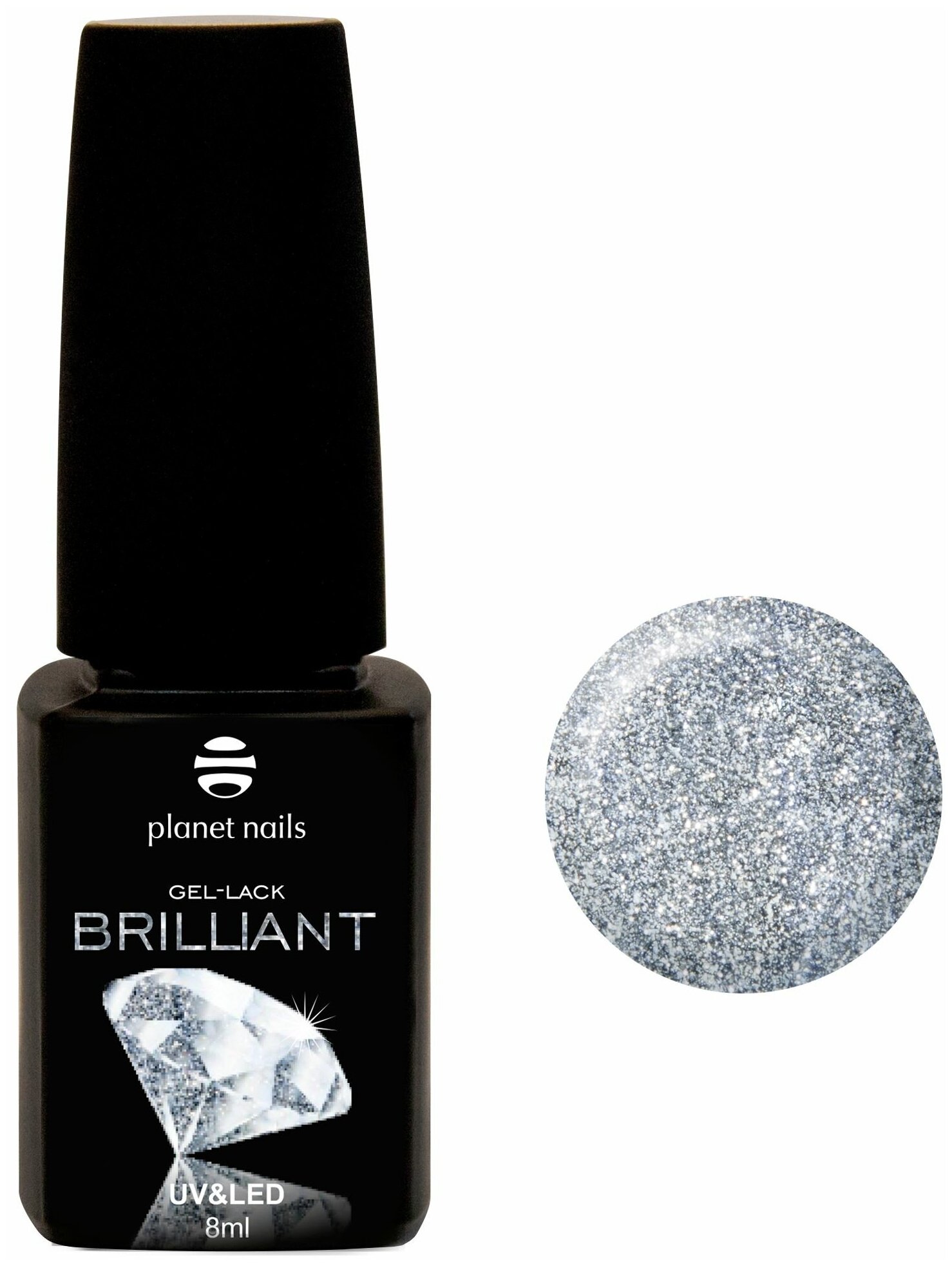 Гель-лак для ногтей Planet Nails Brilliant 706 «Сине-серый», 8 мл