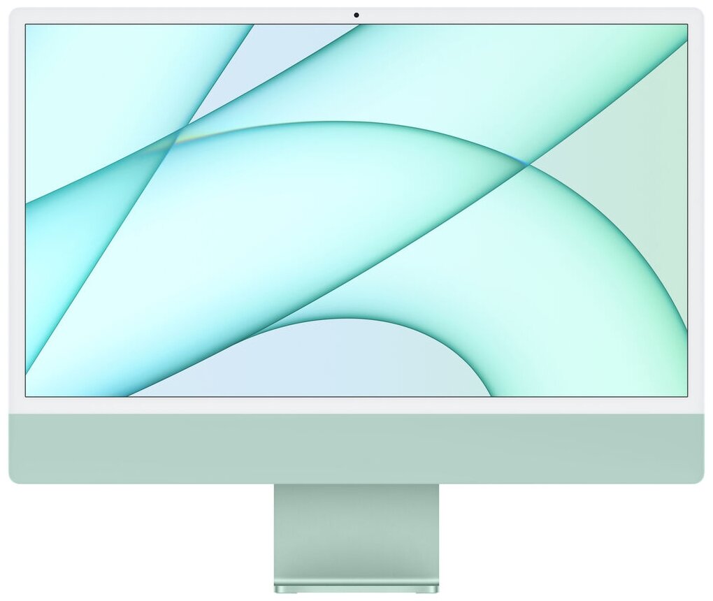 23.5" Моноблок Apple iMac 24" 2021 г. MGPJ3RU/A, Apple M1, RAM 8 ГБ, SSD 512 ГБ, GPU 8, CPU 8, зеленый/русская клавиатура