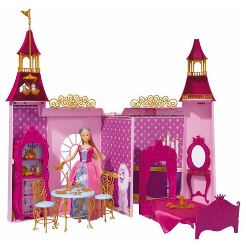 Набор Steffi Love Штеффи и ее замок, 5731118 розовый кукла steffi принцесса столик 5733197