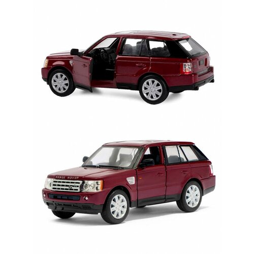 Машинка металлическая Kinsmart 1:38 Range Rover Sport KT5312D инерционная, двери открываются / Бордовый