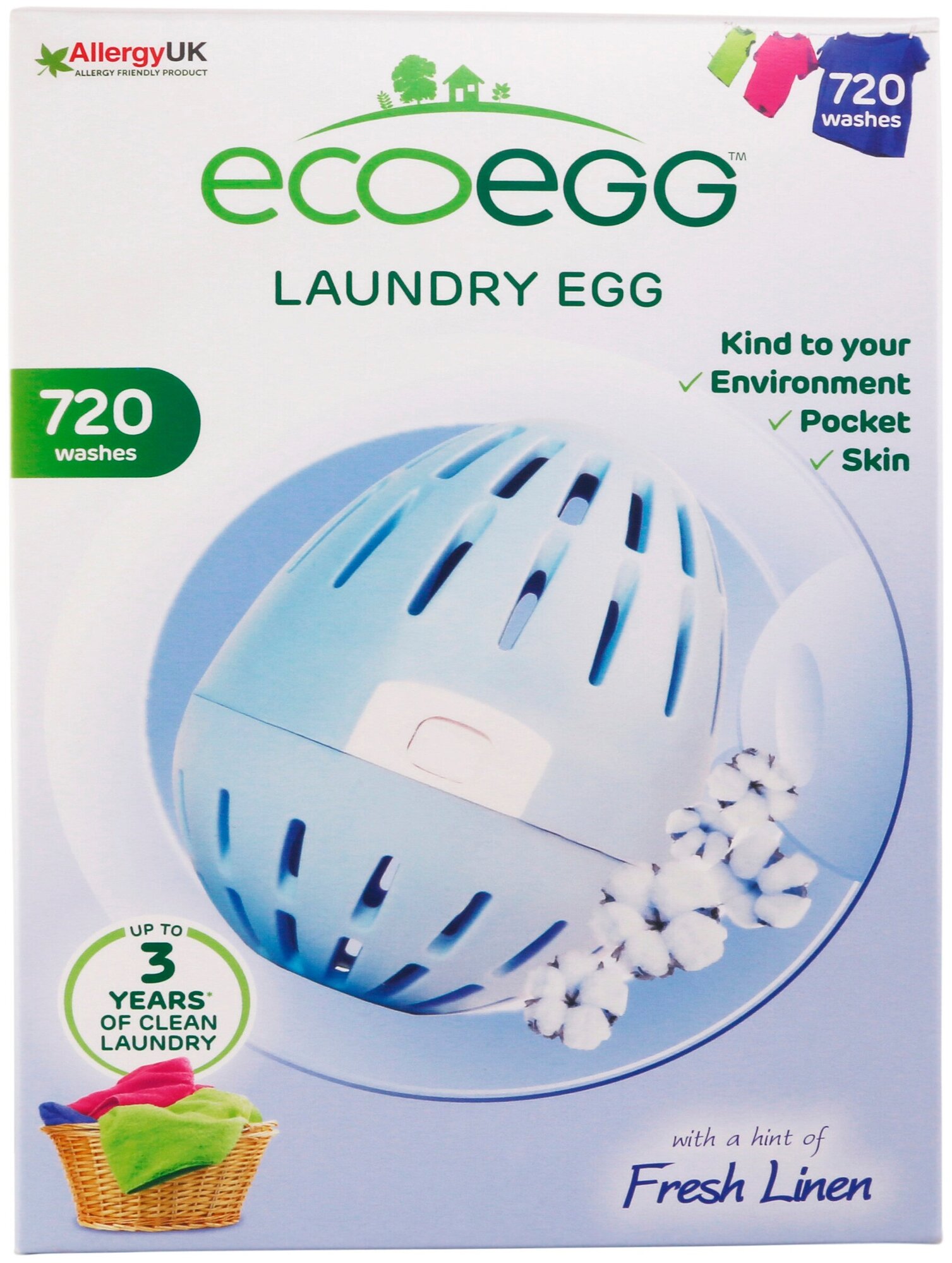 Ecoegg ЭКОяйцо для стрики на 720 стирок, аромат Свежее бельё