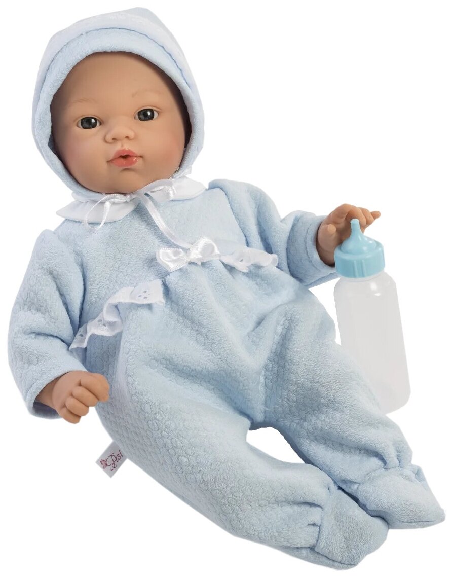 Кукла пупс Коки в голубом комбинезоне, 36 см