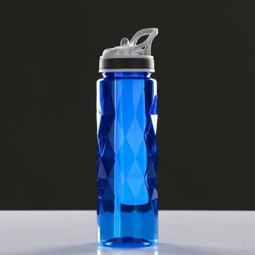 SUI Бутылка для воды, 700 мл, Shapes, с поильником, 25 х 7 см, синяя