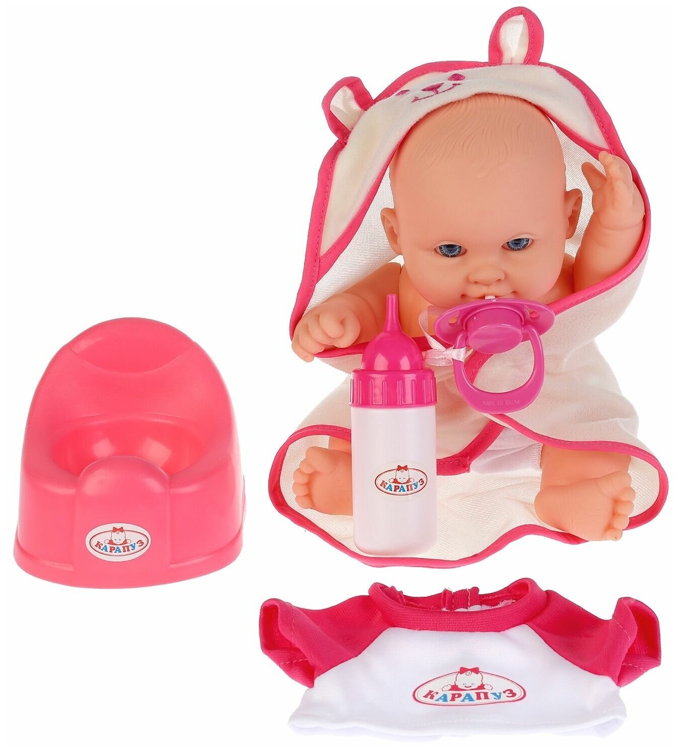 Пупс "Карапуз"с аксесс.,3 функц. 23см. 11439-RU/167227