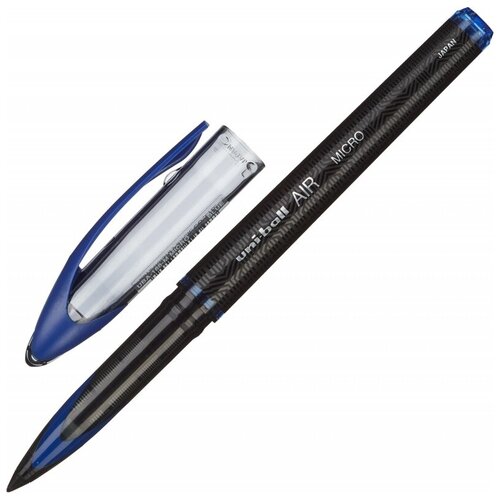 Ручка-роллер Uni-Ball Air (0.45мм, синий цвет чернил, корпус черный) (UBA-188M)