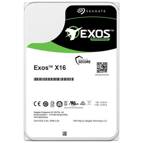 Жесткий диск 16Tb Seagate Exos X16 ST16000NM002G SAS 3.0 внутренний жесткий диск seagate exos x16 3 5 16 тб