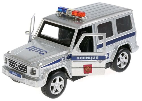 Внедорожник ТЕХНОПАРК Mercedes-Benz G 500 (G-СLASS-P-SL) 1:40, 12 см, серебристый