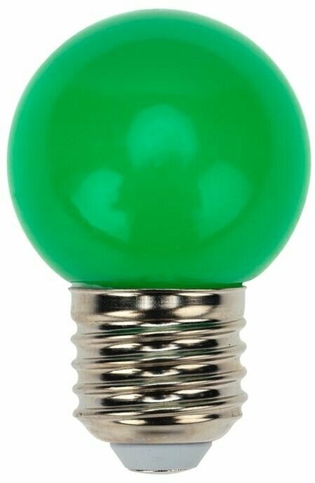 Лампа шар e27 5 LED Ø45мм - зеленая - фотография № 7