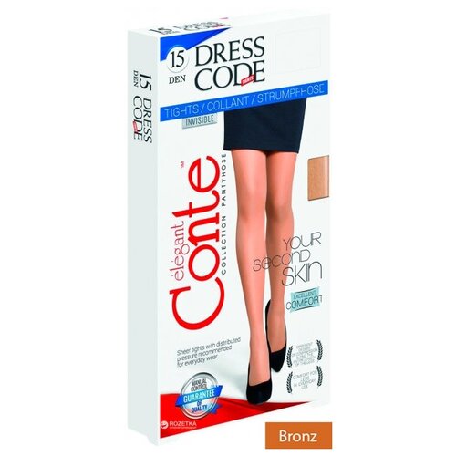 Колготки Conte elegant Dress Code, 15 den, размер 4, коричневый