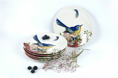 Набор керамических тарелок диаметр 26 см, декор 